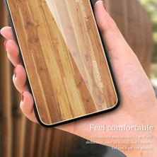Xstep Case iPhone 15 Pro Ahşap Tahıl Desenli Temperli Cam + Tpu Kapak Çizilmez Telefon Kılıfı (Yurt Dışından)