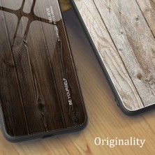 Xstep Case iPhone 15 Pro Ahşap Tahıl Desenli Temperli Cam + Tpu Kapak Çizilmez Telefon Kılıfı (Yurt Dışından)