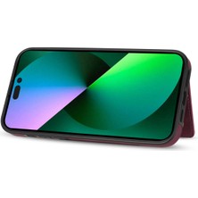 Xstep Case iPhone 15 Plus Zipper Cep Deri Kaplamalı Tpu Telefon Kılıfı Cüzdan Telefon Kickstand Kapak (Yurt Dışından)