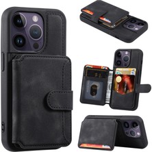 Xstep Case iPhone 15 Pro Max Deri Kaplamalı Tpu Telefon Kılıfı Rfıd Engelleme Cüzdan Anti-Fall Kapak Kickstand ile (Yurt Dışından)