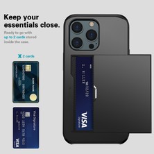 Xstep Case iPhone 15 Pro Max Slayt Kartı Tutucu ile Telefon Kılıfı, Çizgi Anti Tpu + Pc Telefon Kapağı (Yurt Dışından)