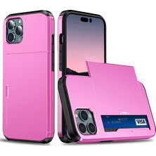 Xstep Case iPhone 15 Pro Max Slayt Kartı Tutucu ile Telefon Kılıfı, Çizgi Anti Tpu + Pc Telefon Kapağı (Yurt Dışından)