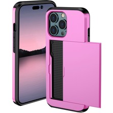 Xstep Case iPhone 15 Pro Max Slayt Kartı Tutucu ile Telefon Kılıfı, Çizgi Anti Tpu + Pc Telefon Kapağı (Yurt Dışından)