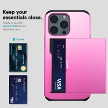 Xstep Case iPhone 15 Pro Max Slayt Kartı Tutucu ile Telefon Kılıfı, Çizgi Anti Tpu + Pc Telefon Kapağı (Yurt Dışından)