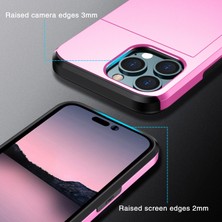 Xstep Case iPhone 15 Pro Max Slayt Kartı Tutucu ile Telefon Kılıfı, Çizgi Anti Tpu + Pc Telefon Kapağı (Yurt Dışından)