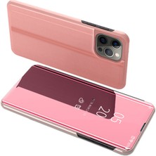 Xstep Case iPhone 15 Pro Max Pencere Elektruman Telefon Kılıfı Ayna Yüzey Deri Stand Kapağı (Yurt Dışından)