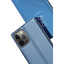 Xstep Case iPhone 15 Pro Max Pencere Elektruman Telefon Kılıfı Ayna Yüzey Deri Stand Kapağı (Yurt Dışından)