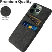 Xstep Case iPhone 15 Pro Max Hard Pc + Kumaş Anti-Cratch Telefon Kapağı Çift Kart Tutucu Telefon Kılıfı (Yurt Dışından)