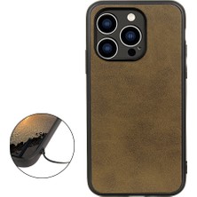 Xstep Case iPhone 15 Pro Max Pc+Tpu+Pu Deri Anti-Sracratch Telefon Kılıfı Cowhide Doku Arka Kapak (Yurt Dışından)