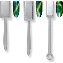 Danlu G-A053-1 Nail Art Mıknatıs Sopa Kurulu Jel Vernik Için 9d Kedi Gözü Hattı Şerit Etkisi Kare Yuvarlak Şekil Güçlü Manyetik Tırnak Aracı (Yurt Dışından)