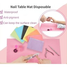 Danlu Siyah 20 Adet Tırnak Masa Mat Tek Kullanımlık Temizleme Pedleri Tüysüz Kağıt Su Geçirmez Masa Örtüsü Nail Art Manikür Aksesuarları (Yurt Dışından)