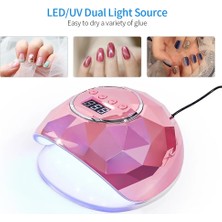 Danlu Mor Ingiltere Fişi 78W Lazer Renkli Uv Lamba Manikür Tırnak Kurutucu 39 LED Tırnak Lambası Hızlı Kür Jel Lehçe Buz Lambası Sensörlü Zamanlayıcı LCD Ekran (Yurt Dışından)