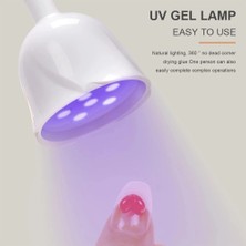 Danlu NEW21W Mini Tırnak Kurutucu Uv LED Lamba Katlanabilir Şarjlı 360° Dönme Kolu Hızlı Jel Tırnak Işık Dıy Ev Salon Manikür (Yurt Dışından)