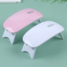 Danlu Beyaz 12W Mini Tırnak Kurutma Makinesi Taşınabilir 6 LED Uv Manikür Lambası Ev Kullanımı Tırnak Lambası Kurutma Çivi Lehçe Vernik USB Kablosu ile (Yurt Dışından)