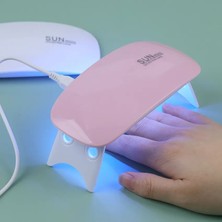 Danlu Beyaz 12W Mini Tırnak Kurutma Makinesi Taşınabilir 6 LED Uv Manikür Lambası Ev Kullanımı Tırnak Lambası Kurutma Çivi Lehçe Vernik USB Kablosu ile (Yurt Dışından)