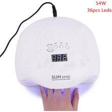 Danlu Sun X7 Max Au Sun X5 Plus 54W Tırnak Kurutma Makinesi Uv LED Lamba Çivi Jel Lehçe Kür Lambası Alt 30/60/99S Zamanlayıcı LCD Ekran Manikür (Yurt Dışından)