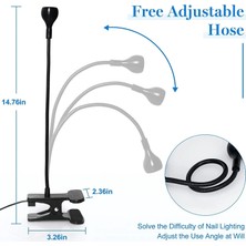 Danlu Siyah B LED Tırnak Işıkları Kurutucu Uv Lamba Ultraviyole Esnek Klipsli Masa Mini USB Uv Jel Kür Masa Lambası Manikür Pedikür Salon Araçları # (Yurt Dışından)