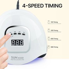 Danlu X5 72W Beyaz Ab Sun X5 Max Uv LED Lamba Tırnak Lambası Tüm Tırnak Jel Lehçe Kurutma Için Otomatik Sensör LCD Ekran 57LED Uv Lamba Taşınabilir Tırnak Kurutucu (Yurt Dışından)