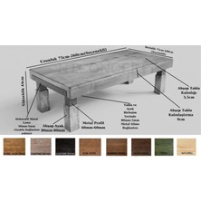 Ntconcept Doi Ahşap Ayak Masif Ahşap Sehpa