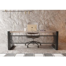 Ntconcept Alfa Eskitme Beyaz Masif Ağaç Ofis Masası - Ebat Seçenekli