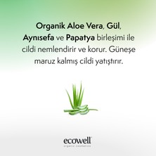 Ecowell Aloe Vera Jel, Organik & Vegan Sertifikalı, Güneş Sonrası Yatıştırıcı Nemlendirici Rahatlatıcı 200ml