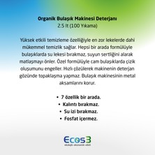 Ecos3 Bulaşık Makinesi Deterjanı Organik & Vegan Sertifikalı, Ekolojik, 7’si Bir Arada, 100 Yıkama, 2500ml