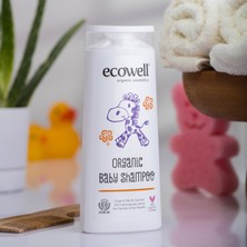 Ecowell Bebek Saç & Vücut Şampuanı, Organik & Vegan Sertifikalı, Parabensiz, Doğal Konak Önleyici 2x300ml