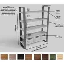 Ntconcept Lomi Masif Ağaç Kitaplık-Vitrin