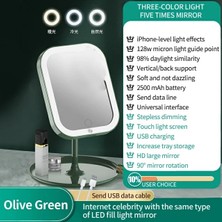 Friendship Yeşil 3 Renkli Işık LED Işık Makyaj Aynası Depolama LED Yüz Ayna Ayarlanabilir Dokunmatik Dimmer USB LED Vanity Arkadan Aydınlatmalı Ayna Masa Kozmetik Ayna (Yurt Dışından)