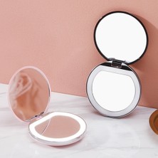 Friendship 3x Mor 5 Renk 3x Büyüteç Işıklı Makyaj Aynası Işık Mini Yuvarlak Taşınabilir LED Makyaj Aynası Algılama USB Şarj Edilebilir Makyaj Aynası (Yurt Dışından)
