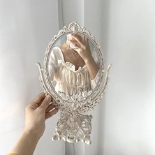Friendship 1 Iskandinav Makyaj Aynası Ins Vintage Dekoratif Ayna Plastik Kozmetik Ayna Odası Ev Dekor Espejos Decorativos Güzellik Araçları 1 Adet (Yurt Dışından)