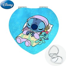 Friendship DIY1302 Disney Lilo & Stitch Deri Cep Aynası Komik Mavi Hayvan Kalp Katlanır Makyaj Espejo De Maquillaje Mezuniyet Hediyesi DIY1301 (Yurt Dışından)