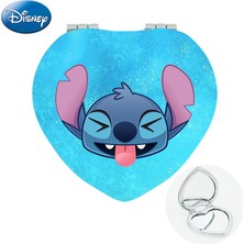 Friendship DIY1302 Disney Lilo & Stitch Deri Cep Aynası Komik Mavi Hayvan Kalp Katlanır Makyaj Espejo De Maquillaje Mezuniyet Hediyesi DIY1301 (Yurt Dışından)