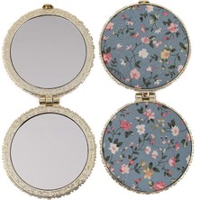 Friendship Elips-Rastgele 1 Adet Mini Makyaj Kompakt Cep Çiçek Ayna Taşınabilir Iki Taraflı Katlanır Makyaj Aynası Kadın Vintage Kozmetik Aynalar Hediye Için (Yurt Dışından)
