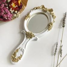 Friendship Gn Dikdörtgen El Tutma Kozmetik Ayna Saplı Makyaj Aynası Sevimli Yaratıcı Ahşap Vintage El Aynaları Makyaj Espelho 1 Adet (Yurt Dışından)