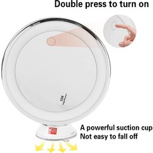 Friendship Wdl Touch 10X LED Makyaj Masası Aynası Işıkları ile 360 Derece Döndürme 10X Büyüteç Kadın Makyaj Araçları Yuvarlak Ayakta Masa Makyaj Aynaları (Yurt Dışından)