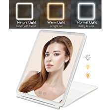 Friendship Mds Işıklı 10X B Taşınabilir Katlanabilir Seyahat Makyaj Aynası LED Işık ile Sonsuzluk Yatak Odası Tocador Makyaj Aynaları Sevimli Makyaj Araçları Aksesuarları (Yurt Dışından)