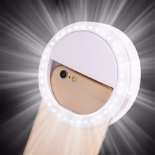 Friendship Pembe Cep Telefonu Işıklı Uyarı Işareti Selfie LED Otomatik Flaş Cep Telefonu Akıllı Telefon Için Yuvarlak Taşınabilir Selfie El Feneri Makyaj Aynası (Yurt Dışından)