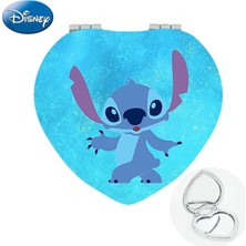 Friendship DIY1309 Disney Lilo & Stitch Deri Cep Aynası Komik Mavi Hayvan Kalp Katlanır Makyaj Espejo De Maquillaje Mezuniyet Hediyesi DIY1301 (Yurt Dışından)