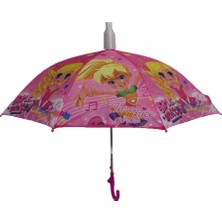 Marlux Bardaklı Korumalı Kız Çocuk Pembe Baskılı Şemsiye  M21MARC60R001
