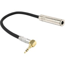 Nanlly 3,5 mm 90 Derece 1/4 Jak Fişi - 6,35 1/8 Stereo Adapt (Yurt Dışından)