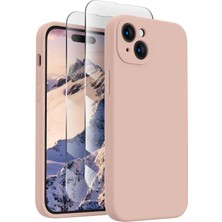 Jingyi iPhone 15 Için Tasarlandı Kılıf, Yükseltilmiş Silikon [kamera Korumalı] Telefon Kılıfı ve [2 Ekran Koruyucu], Içi Yumuşak Çizilmez Mikrofiber Astar, 6,1 Inç, Pembe Kum (Yurt Dışından)