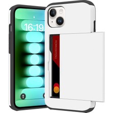 Jingyi iPhone 15 Pro ile Uyumlu Kart Tutuculu Kılıf 15 Pro Cüzdan Kılıfı Çizilmez Çift Katmanlı Gizli Cep Kılıfı iPhone 15 Pro Için Darbeye Dayanıklı Kapak 6.1 Inç-Beyaz (Yurt Dışından)