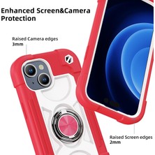 Jingyi iPhone 15 Plus Kılıfı ile Uyumlu 6,7" - Ağır Hizmet Darbeye Dayanıklı Askeri Sınıfta Sağlam Kapak, Halkalı Stand, Cam Ekran Koruyucu ve Kamera Lens Koruyucu (Sıcak Pembe) (Yurt Dışından)