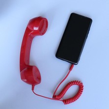 Sunfay Çoğu Cep Telefonu Için Güü Uction Retro 3,5mm Mobil Ahize Alıcısı Kırmızı (Yurt Dışından)