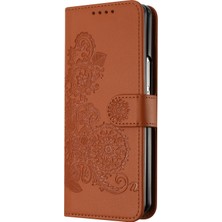 Yihang Boutique Uyumlu Samsung Galaxy Z Fold 4 Flip Deri Kapak Manyetik Koruyucu Cüzdan Kılıf Bilek Kayışı (Yurt Dışından)