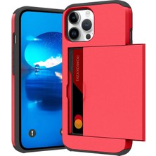 Jingyi iPhone 15 Plus ile Uyumlu Kart Tutuculu Kılıf 15 Plus Cüzdan Kılıfı Çizilmez Çift Katmanlı Gizli Cep Kılıfı iPhone 15 Plus Için Darbeye Dayanıklı Kapak 6,7 Inç-Kırmızı (Yurt Dışından)