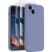 Jingyi iPhone 15 Için Tasarlandı Kılıf, Yükseltilmiş Silikon [kamera Korumalı] Telefon Kılıfı ve [2 Ekran Koruyucu], Yumuşak Çizilmez Mikrofiber Astarlı, 6,1 Inç, Lavanta Grisi (Yurt Dışından)