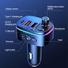 Dolity Araç Bluetooth Fm .0 Çift USB Şarj Cihazı 2 USB Bağlantı Noktası (Yurt Dışından)