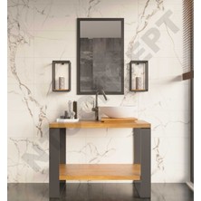 Ntconcept Sina Ayna Çerçeveli Masif Ahşap Lavabo Dolabı Hilton